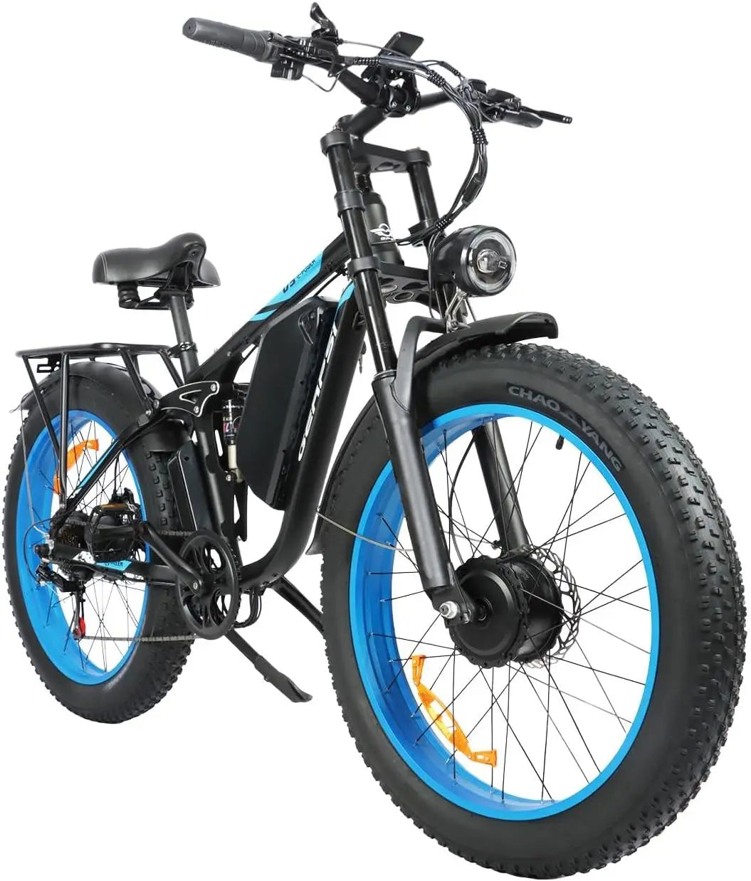 BAOLUJIE 2603 Electric Bike for Adults,52V 32AH Electric Bicycle,Peak 5000W Mountain E-bikes,21-speed Dual Motors Moped Ebike